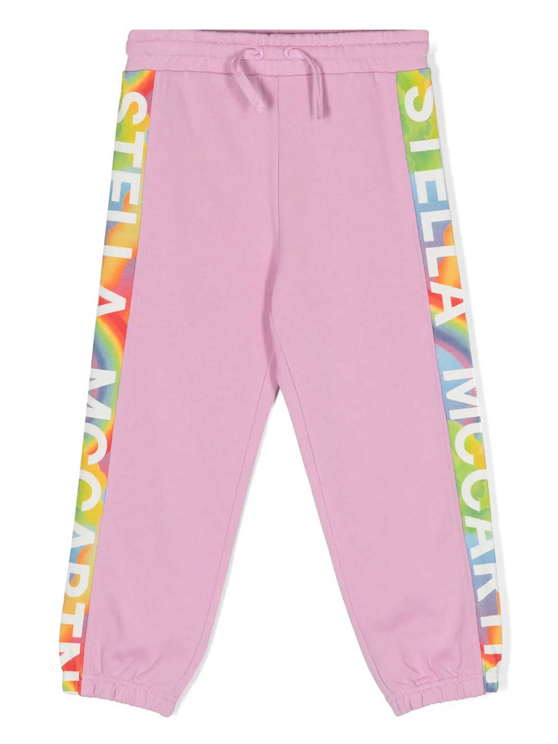 Stella McCartney Розовые зауженные спортивные брюки с логотипом