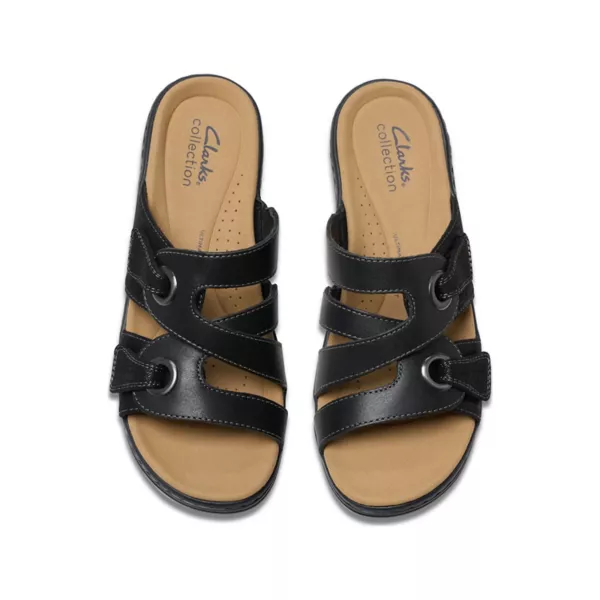 Женские босоножки на танкетке Merliah2 Clarks, цвет black leather — фото 4