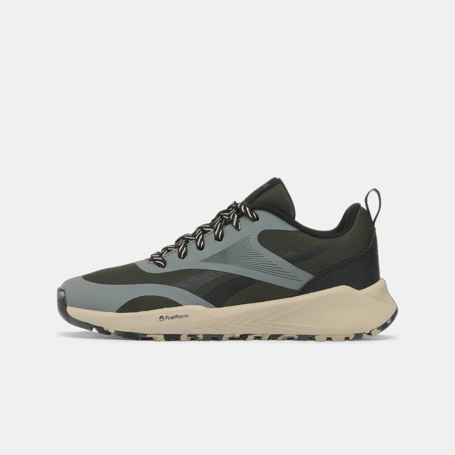 Детские кроссовки для мальчиков с принтом Energen Run Reebok, Gritgreen Darkfog Classicbeige — фото 3