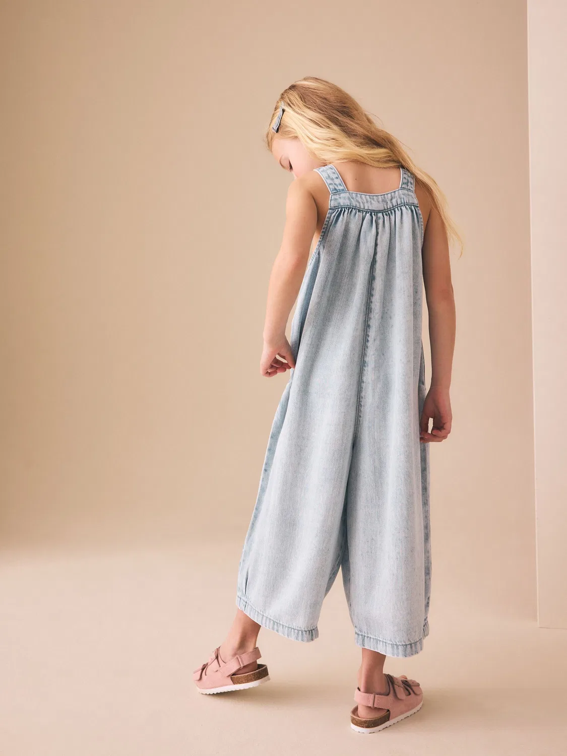 Комбинезон джинсовый с бочкообразными штанинами Next, Blue Denim — фото 3