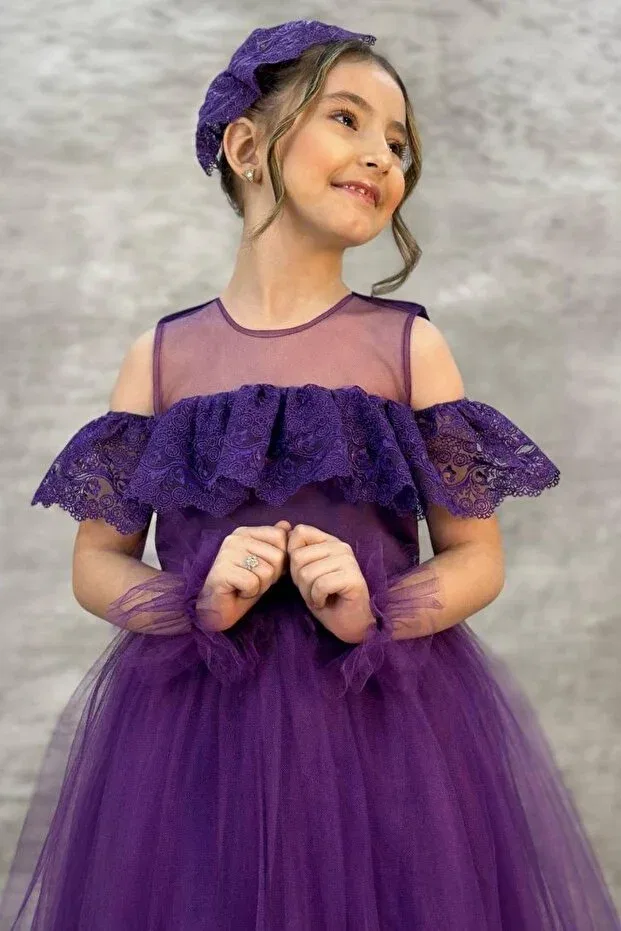 Детское платье для девочек с длинным рукавом Basics Riccotarz, Purple
