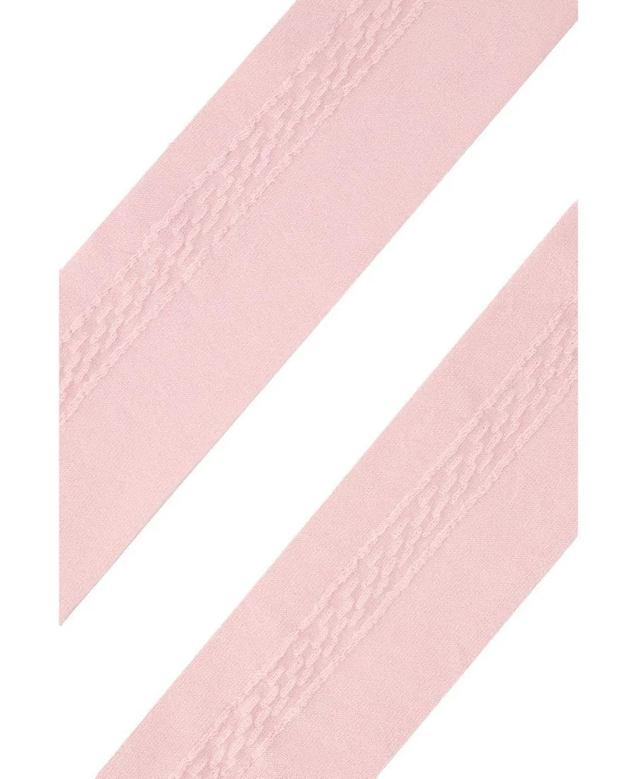 Колготки с фактурным вязанием, из хлопкового трикотажа, модель Girls Must-Haves Deux par Deux, Dusty Pink — фото 3