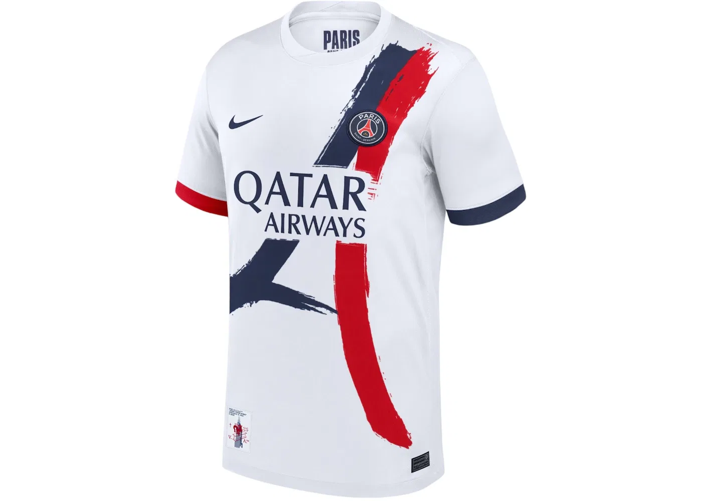 Мужская футбольная джерси Nike x PSG Away Virgil Abloh Stadium 2025-26 Paris 75, White