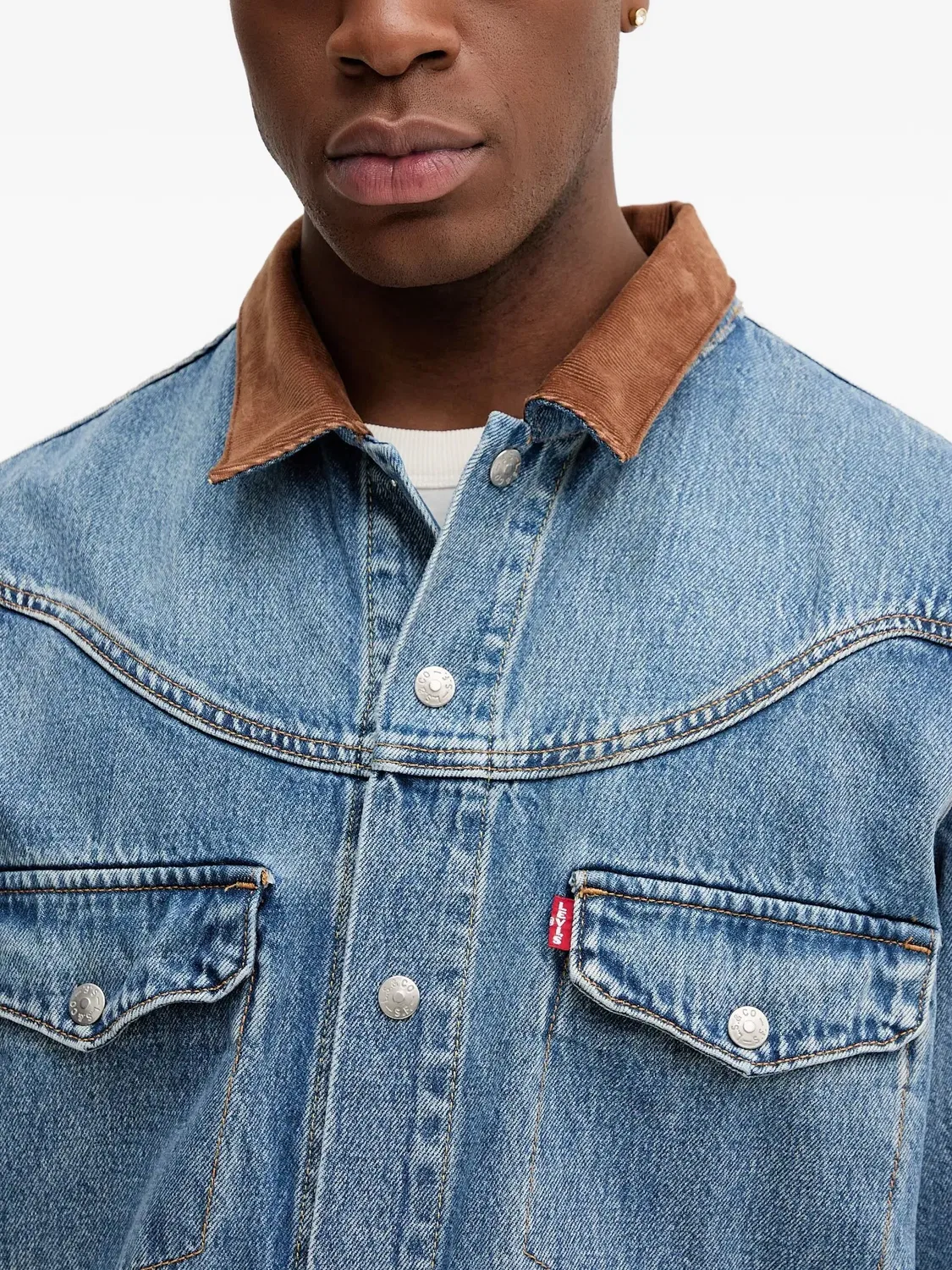 Джинсовая куртка Western Shorthorn Trucker Levi's, синий — фото 4