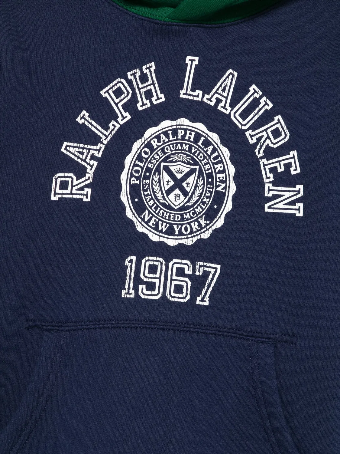 Polo Ralph Lauren Худи с логотипом в темно-синем и зеленом цвете — фото 2