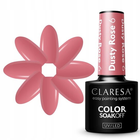 

Гибридный лак для ногтей, Dusty Rose 6 Claresa