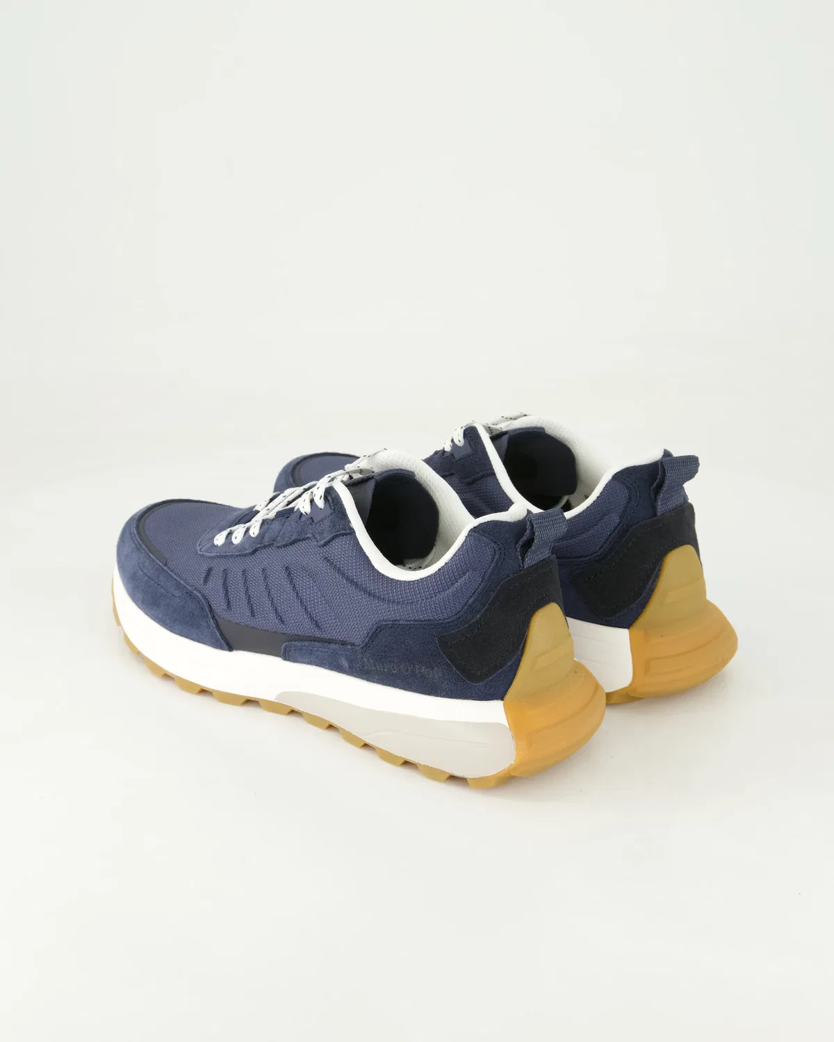 Сникерсы низкие из кожи и текстиля Marc O'Polo Shoes, синий — фото 3