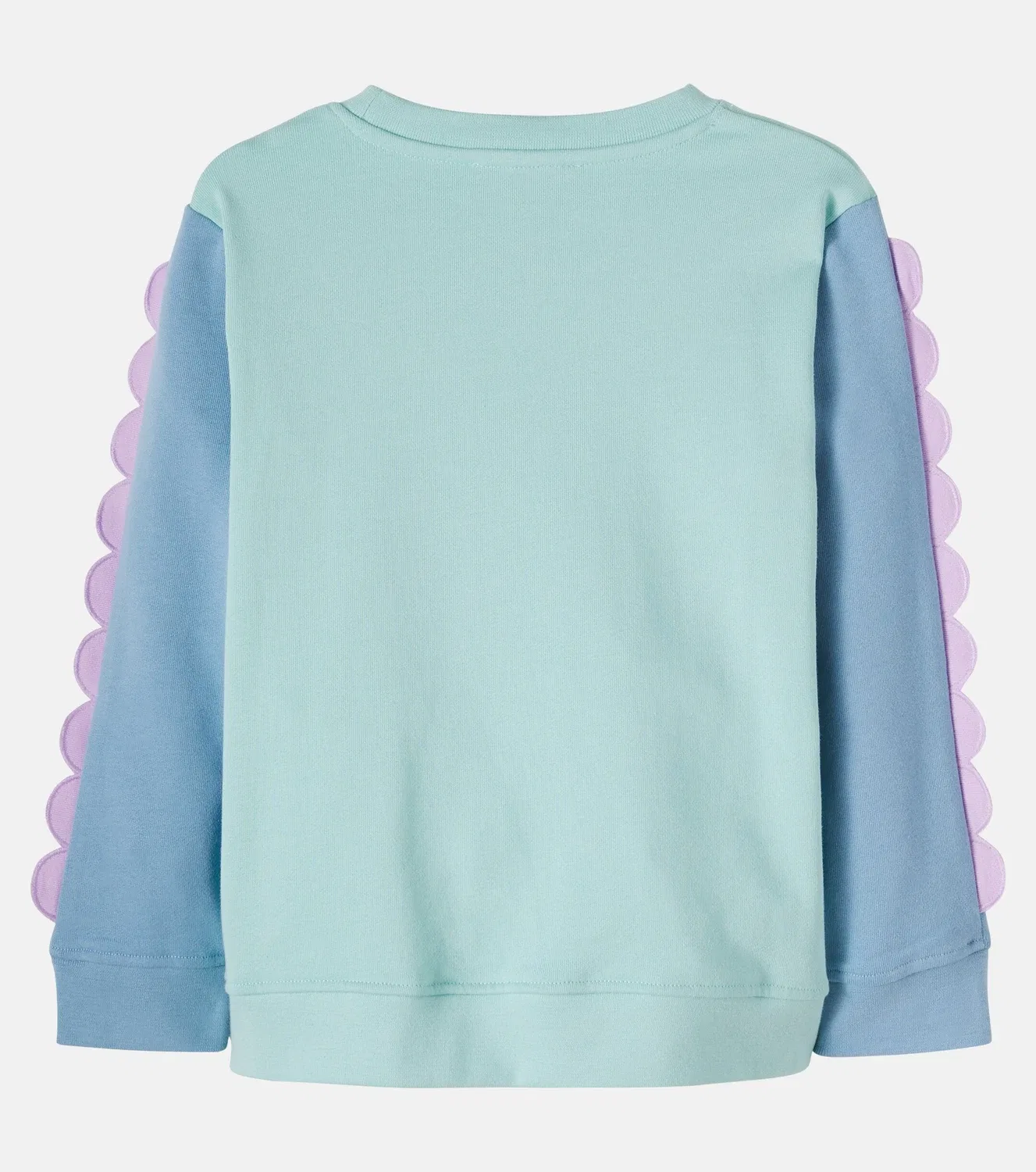 Свитшот хлопковый с принтом Stella Mccartney Kids, синий — фото 3