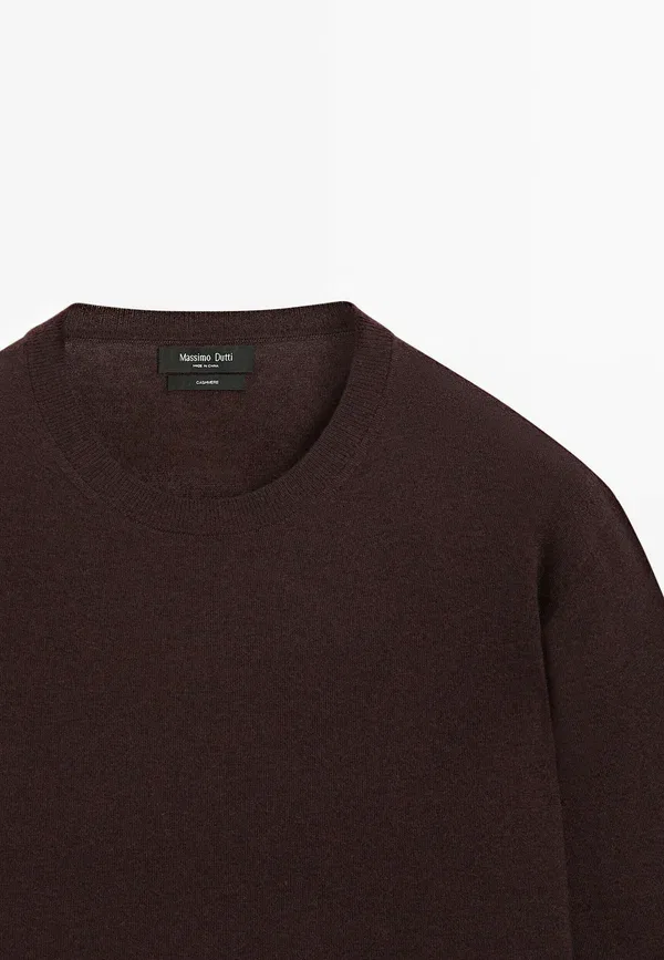 Джемпер из кашемира Cashmere Massimo Dutti, Bordeaux, бордовый — фото 3