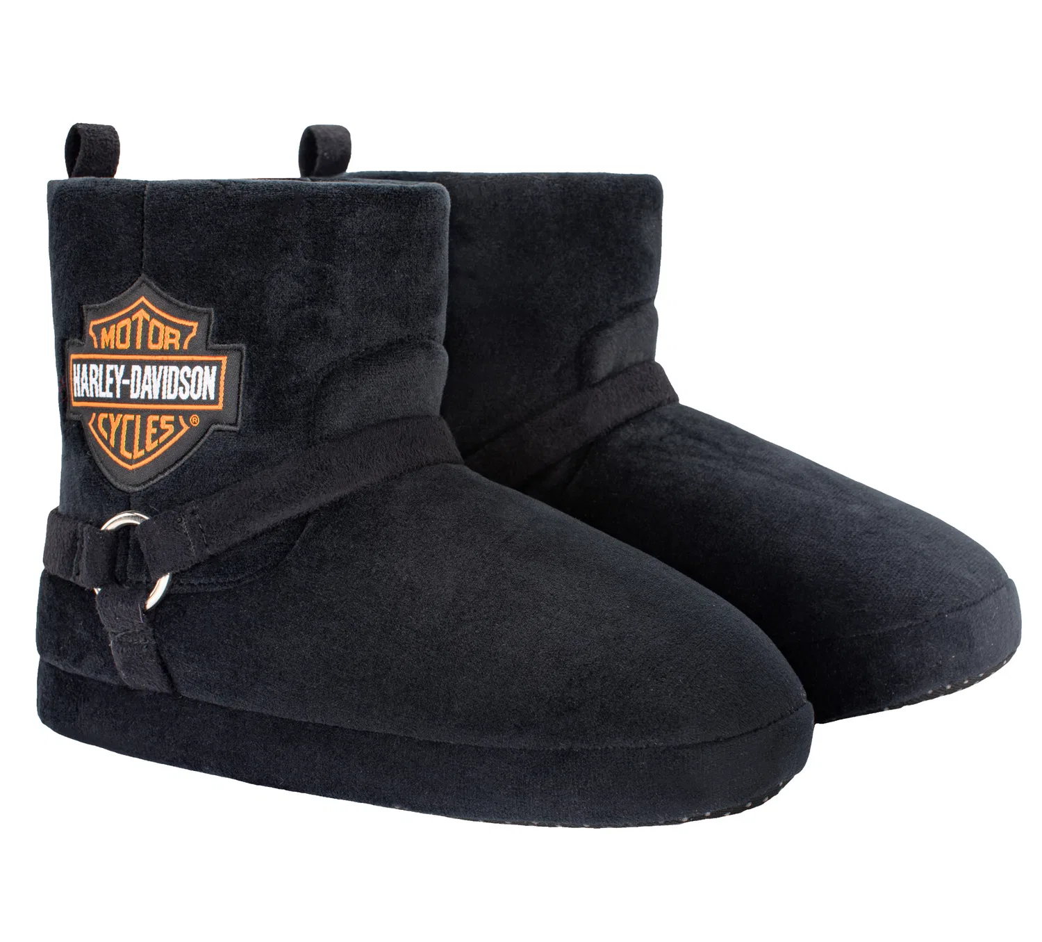 Детские тапочки с аппликацией Bar & Shield Biker Slippers Harley Davidson, Black — фото 2