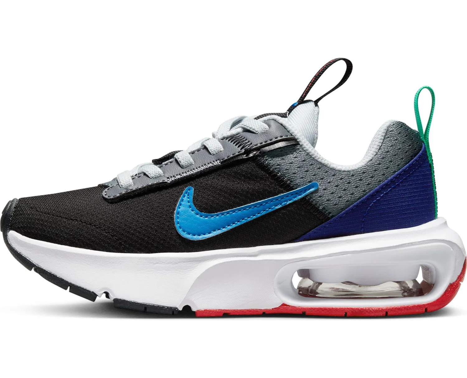 Детские кроссовки для мальчиков с цветными блоками Air Max Intrlk Lite NIKE, Black Photo Blue Cool Grey
