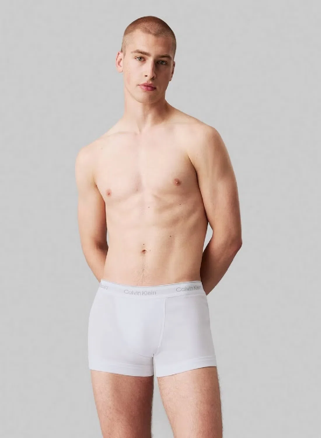 Трусы-боксеры хлопковые комплект 3 шт. Cotton Classics Calvin Klein, черный/серый/белый — фото 3