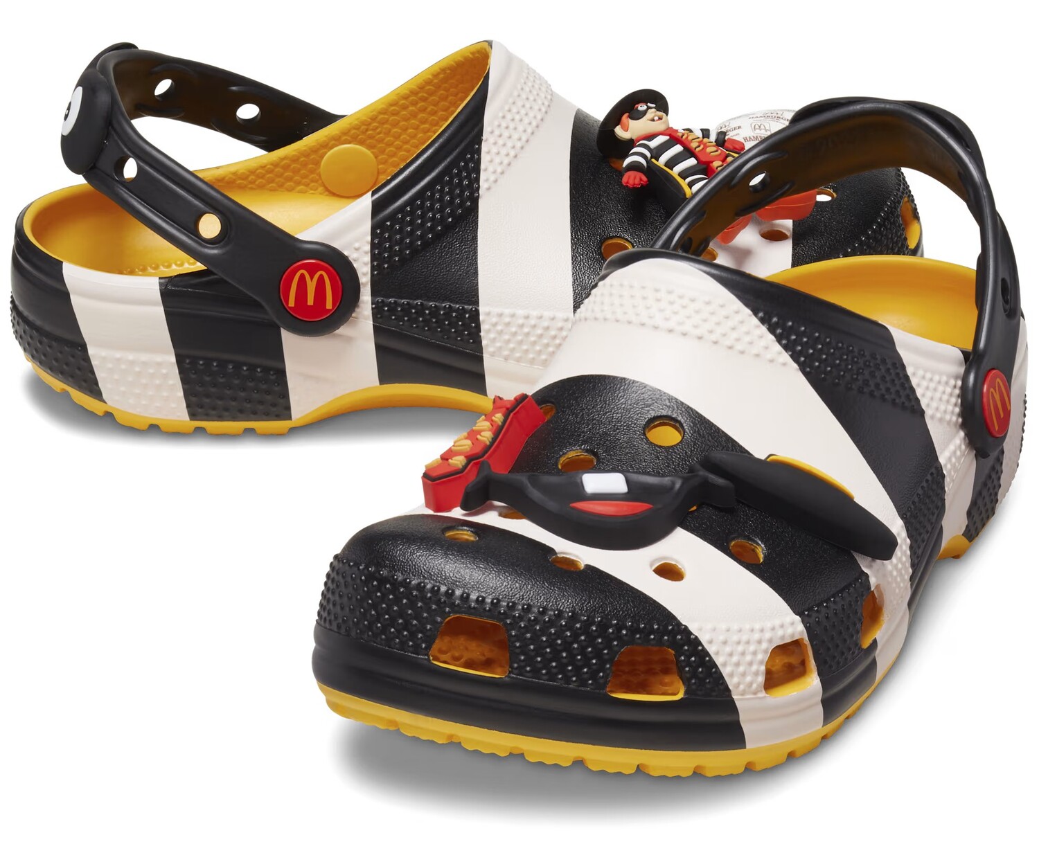 Сабо Crocs Classic x McDonald’s - Hamburglar, черный/белый
