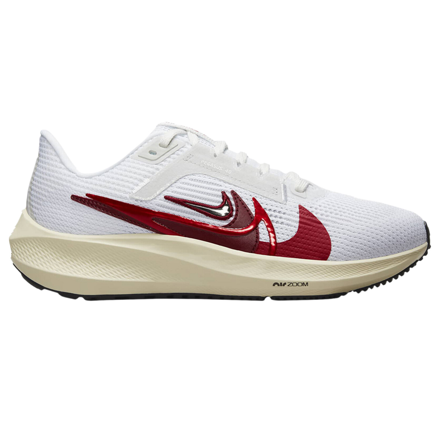 

Кроссовки Nike Wmns Air Zoom Pegasus 40 Premium 'Quadruple Swoosh - White Team Red', Белый