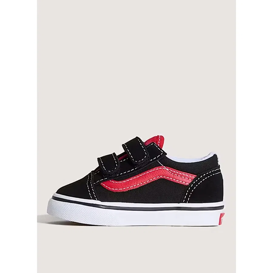 Детские кроссовки с принтом Old Skool V Vans, Черно-красный