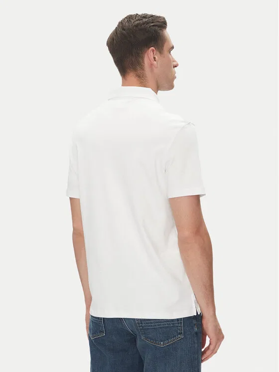 Поло regular fit Supima Calvin Klein, белый — фото 3