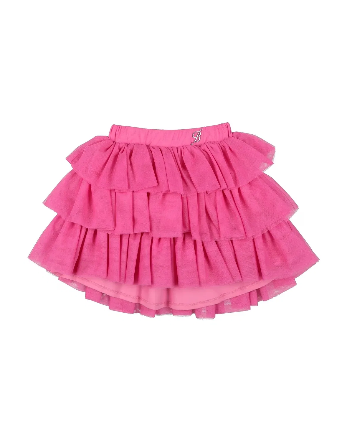 Детская юбка из фатина с оборками Miss Blumarine, фуксия