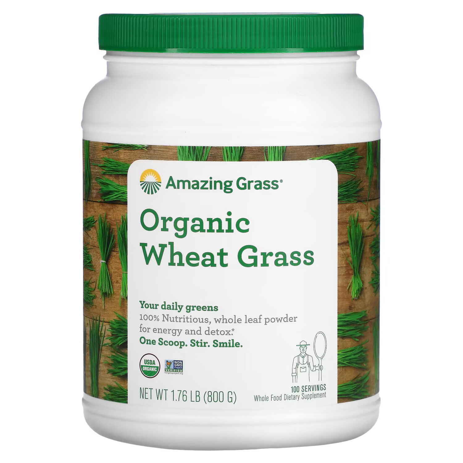 

Amazing Grass, органические ростки пшеницы, 800 г (1,76 фунта)