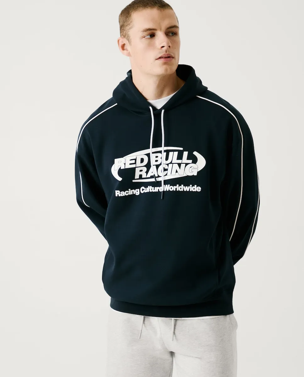 

Мужская толстовка с капюшоном и логотипом Pepe Jeans, тёмно-синий