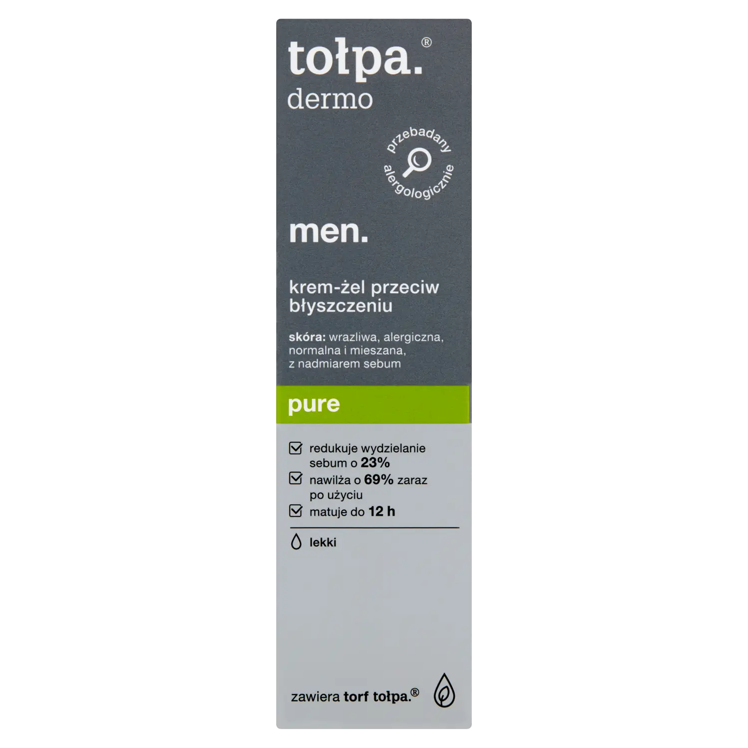 Крем для лица Tołpa — Dermo Men Pure матирующий -гель против жирного блеска, 40 мл — фото 3