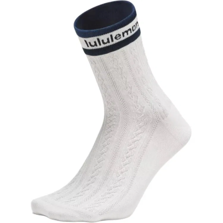 Детские носки-следы Lululemon, White/Club Blue