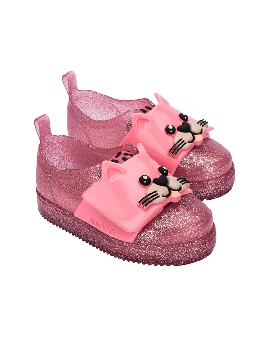 Детские сандалии с аппликацией животных Mini Melissa Jelly Pop Safari BB, розовый