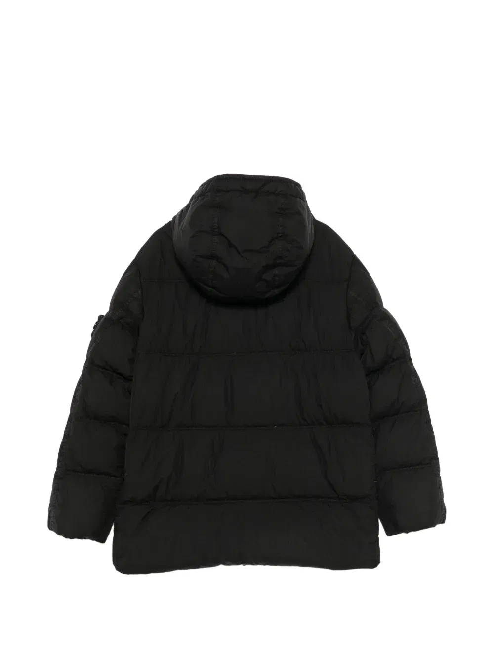 Куртка с капюшоном и нашивкой-компасом Stone Island Junior, черный — фото 2