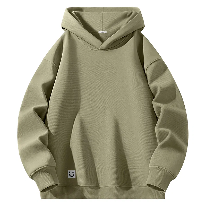 Детское худи с капюшоном утепленное MINISO, Heavyweight Soft Thermal Gray Pea Green