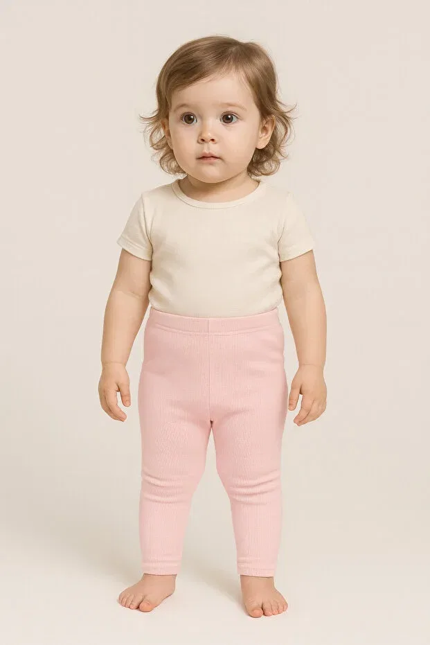 Детские леггинсы для девочек хлопковые Basics Tinytrends, Multicolor — фото 3