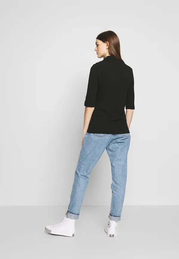 Футболка поло Lacoste, черная — фото 3