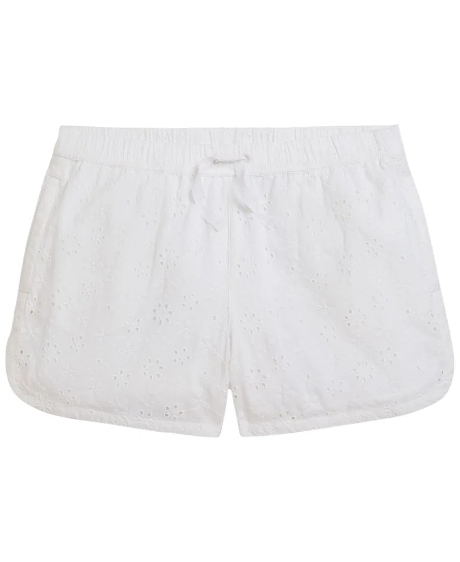 Шорты из хлопкового глазета с бантом Polo Ralph Lauren, White