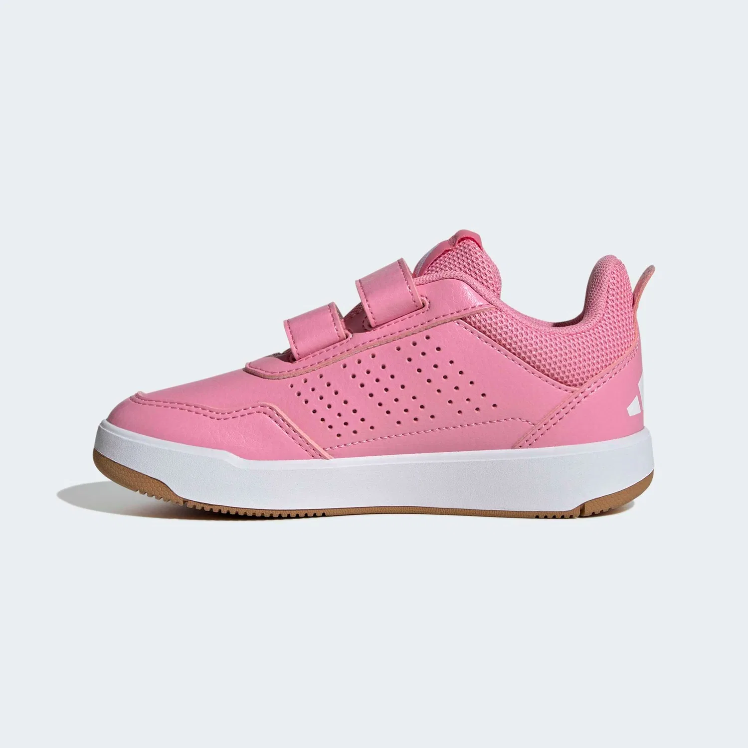 Детские кроссовки на липучках Adidas Sportswear, Bliss Pink/White — фото 3