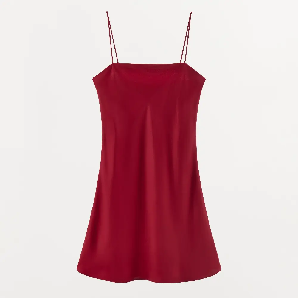 

Платье Zara Limited Edition Silk Strappy, красный