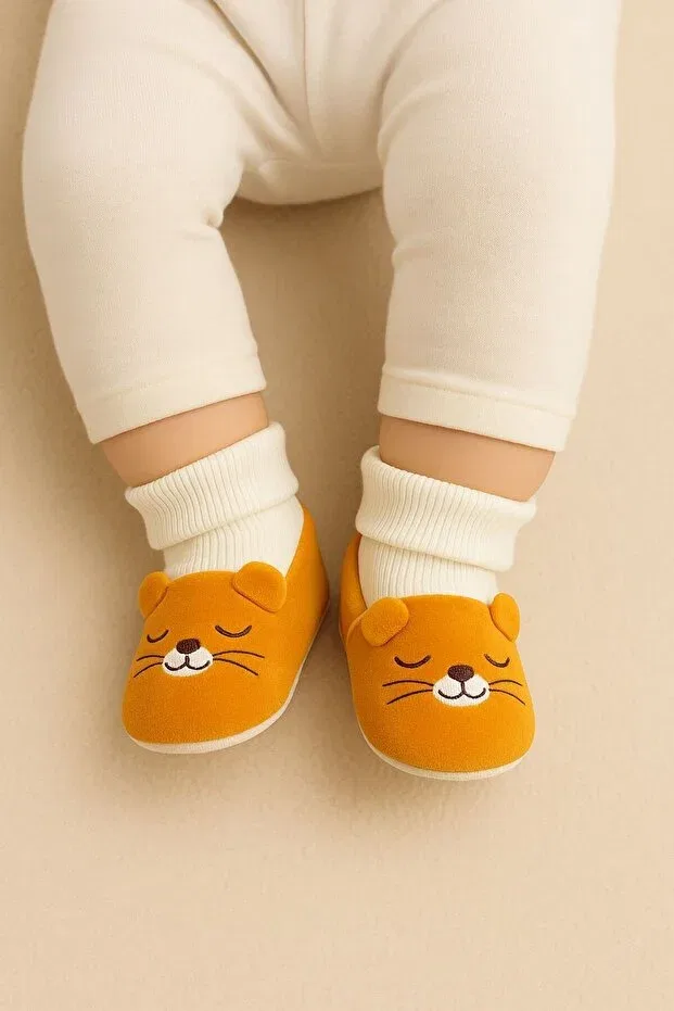 Детские тапочки-носочки для девочек хлопковые Minissa Baby Kids, Orange