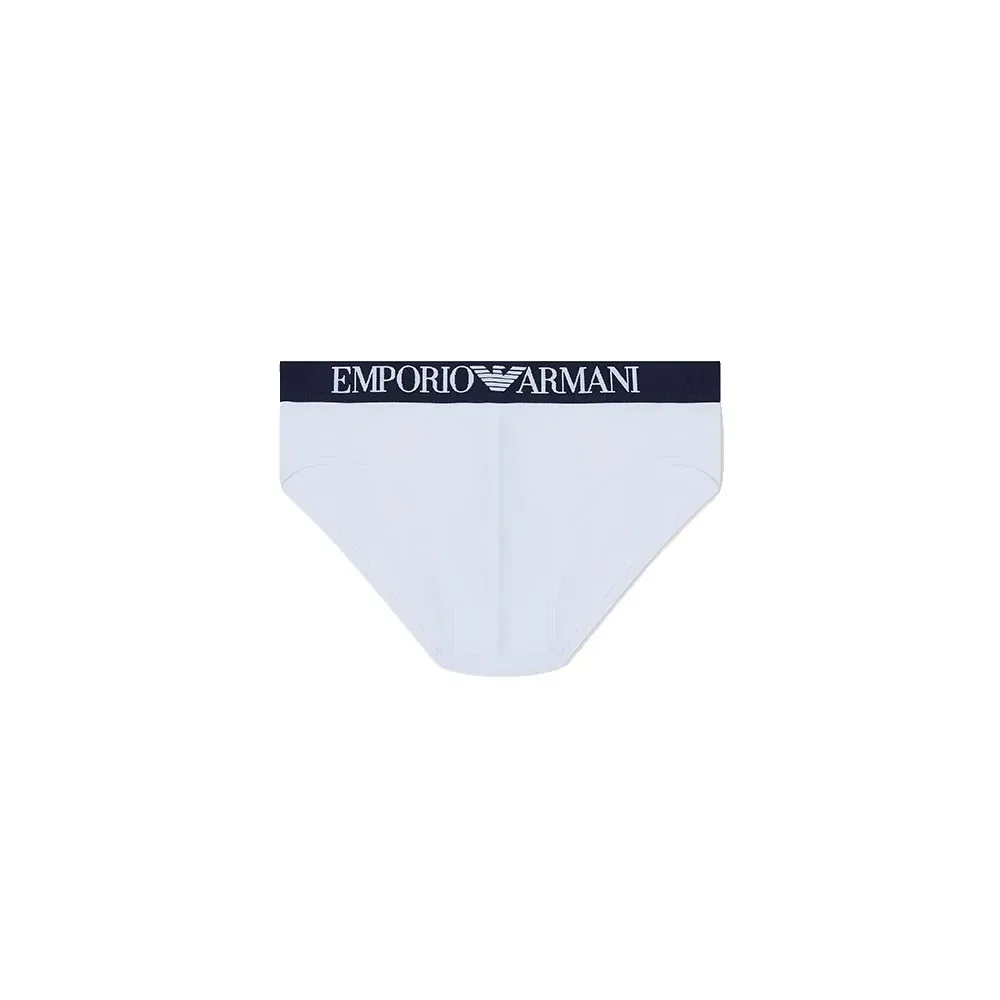 Мужские трусы-слипы с хлопком Emporio armani, Blue — фото 3