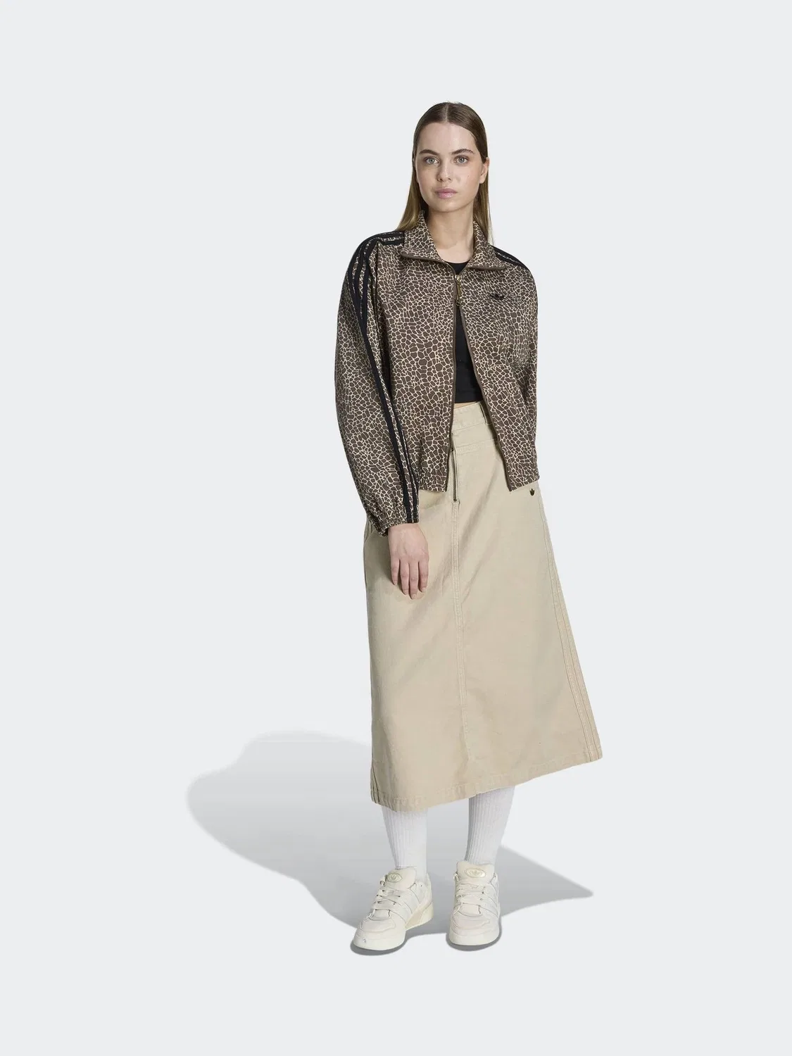 Джинсовая куртка Firebird Oversized AOP adidas originals, коричневый — фото 3