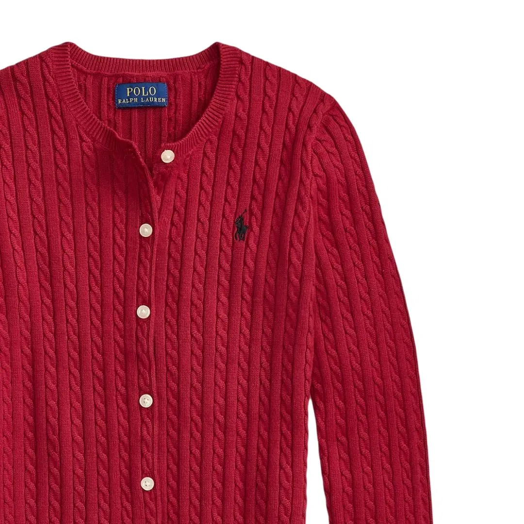 Детский свитер с круглым вырезом Polo Ralph Lauren, Red — фото 4