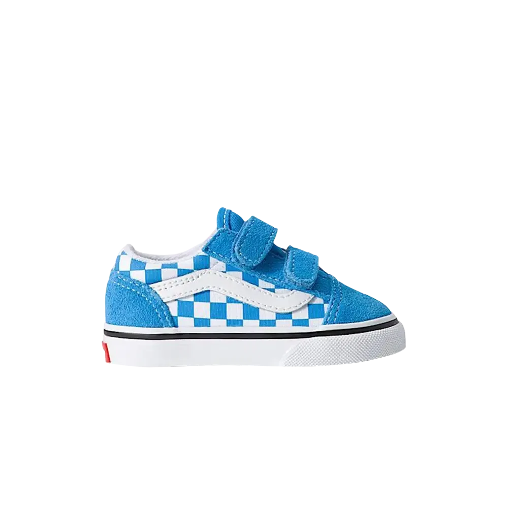 Кроссовки Vans Old Skool V Checkerboard Toddler, синий