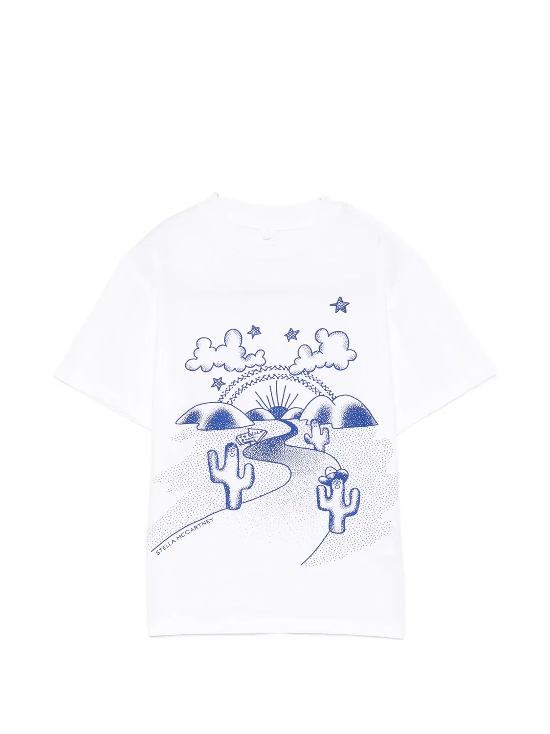 Футболка с графичным принтом Stella Mccartney Kids, нейтральные цвета