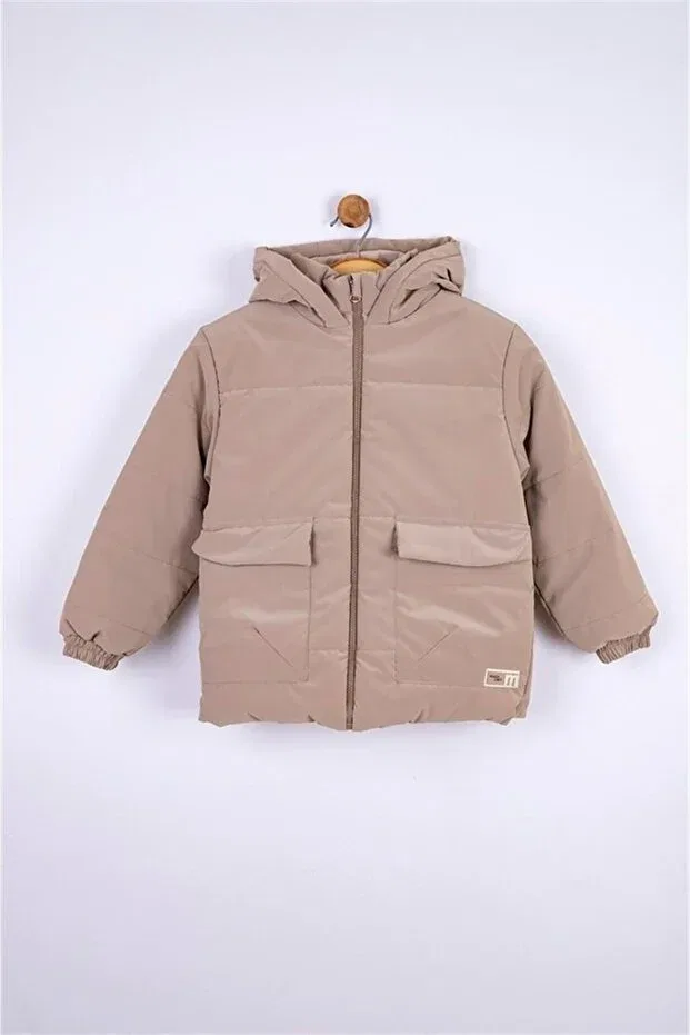 Детское пальто для мальчиков с длинным рукавом Remind Coat Nk Kids, Camel — фото 2