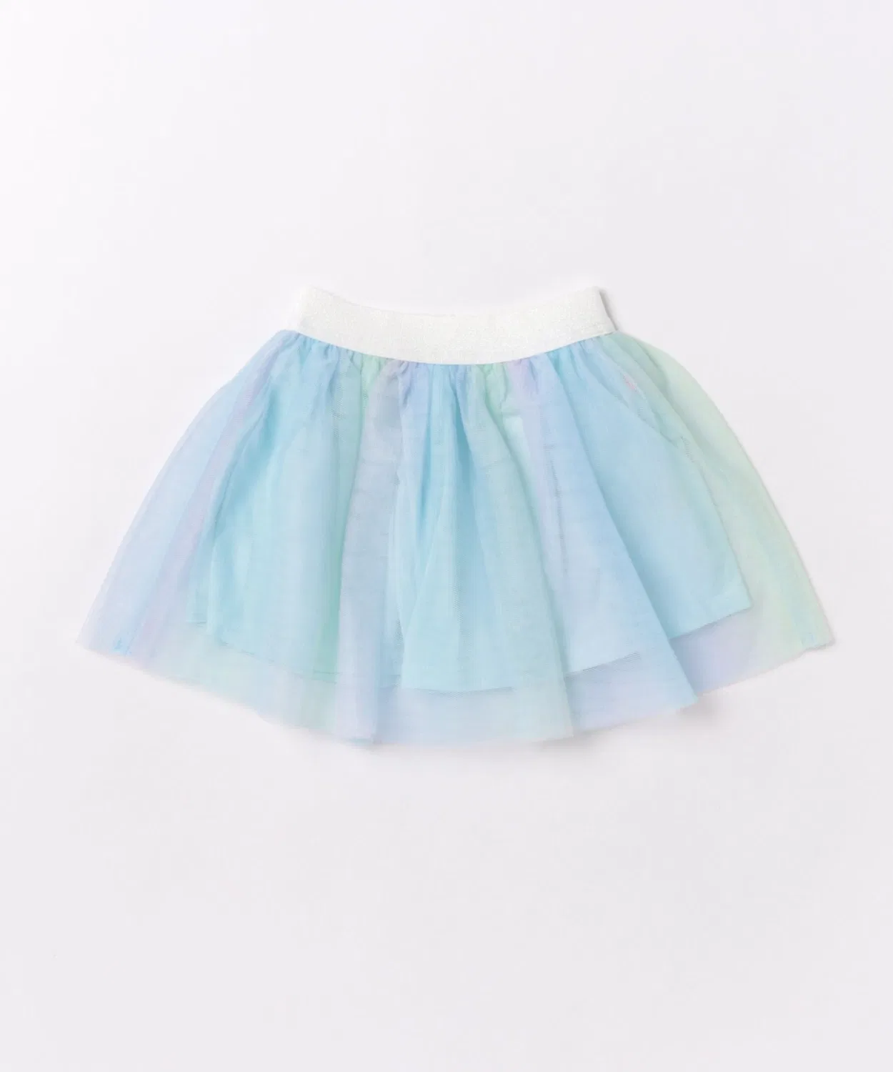 Детская юбка из фатина с блестящим поясом Aurora BABYDOLL, Light Blue — фото 2