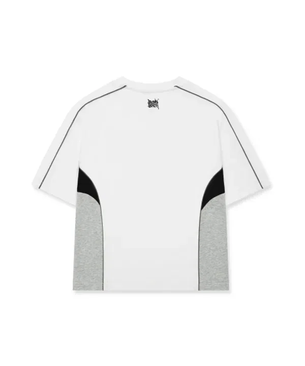 Детская футболка быстросохнущая, Kids quick drying block tee, BROWNBREATH, белый — фото 3