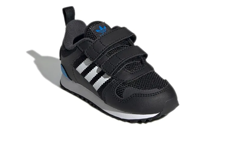 Детские кроссовки для малышей с липучками ZX 700 HD I Adidas Originals, Black Carbon — фото 4