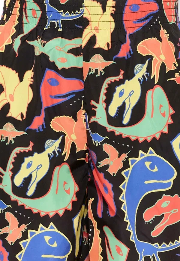 Плавки с принтом Swimming shorts Marni, Multi-coloured, мультиколор — фото 3