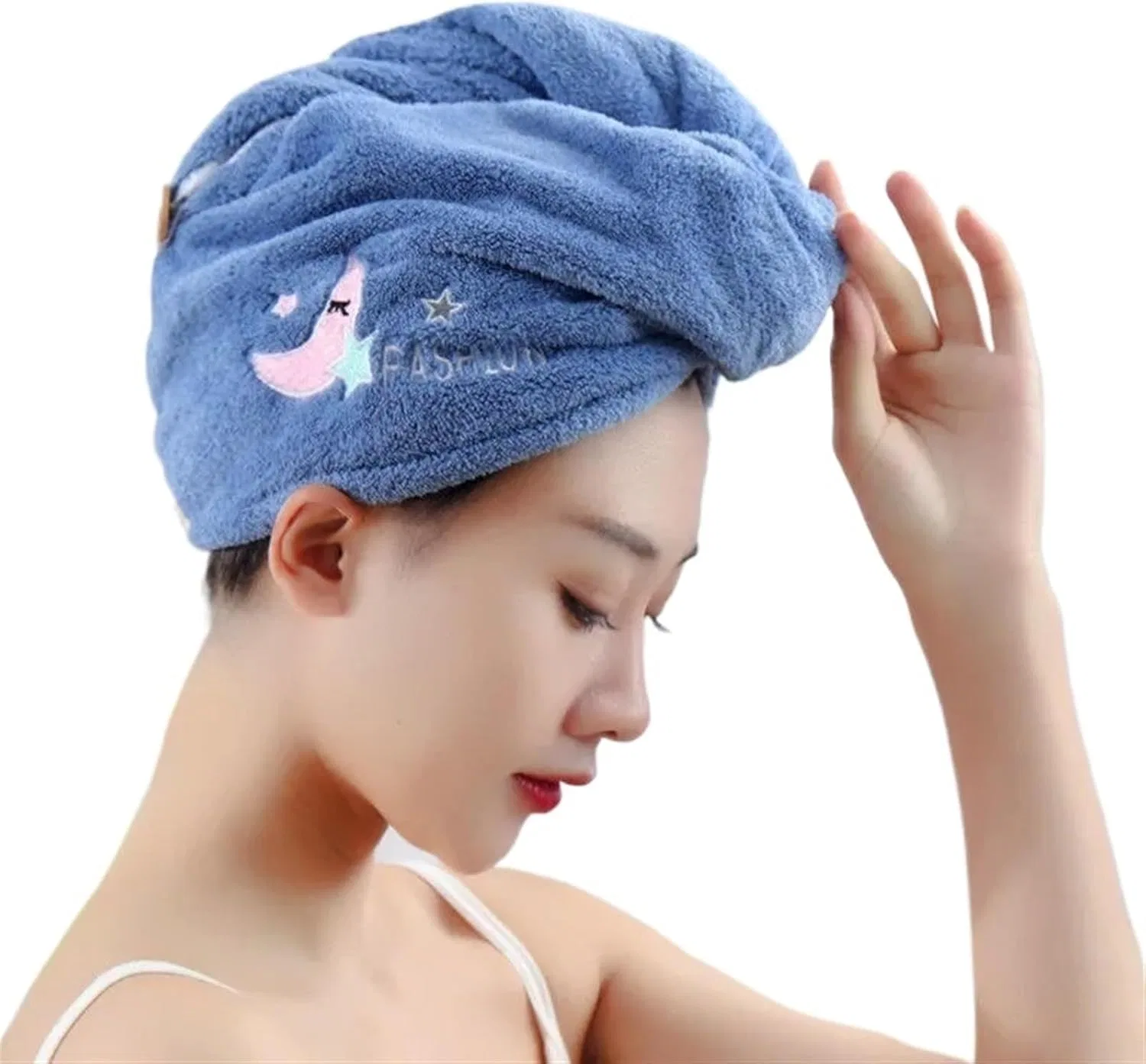 Шапочка для душа Microfiber TYNXK, Purple Blue