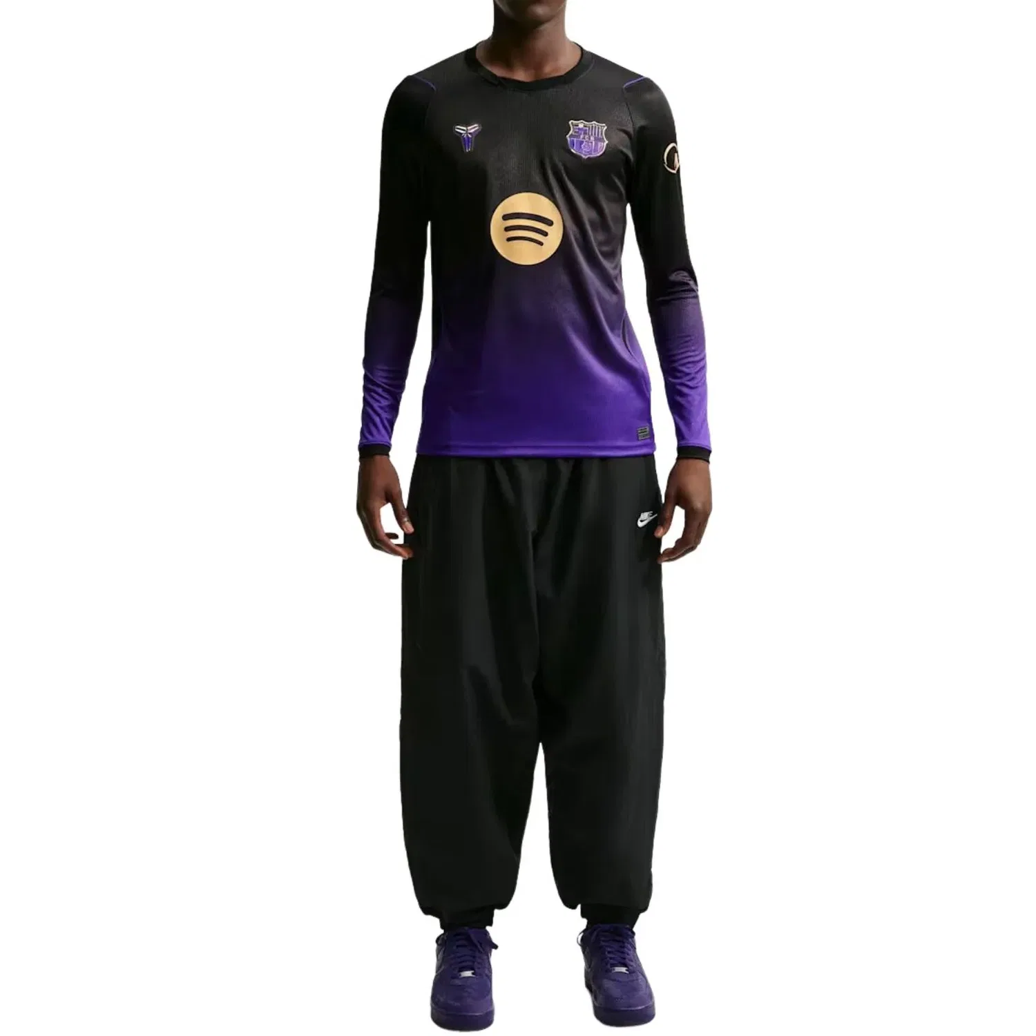 Мужская игровая майка Kobe x F.C. Barcelona 2026/27 Stadium Away Dri-FIT Replica Jersey 'Field Purple Nike, Field Purple/Black/Metallic Gold — фото 2