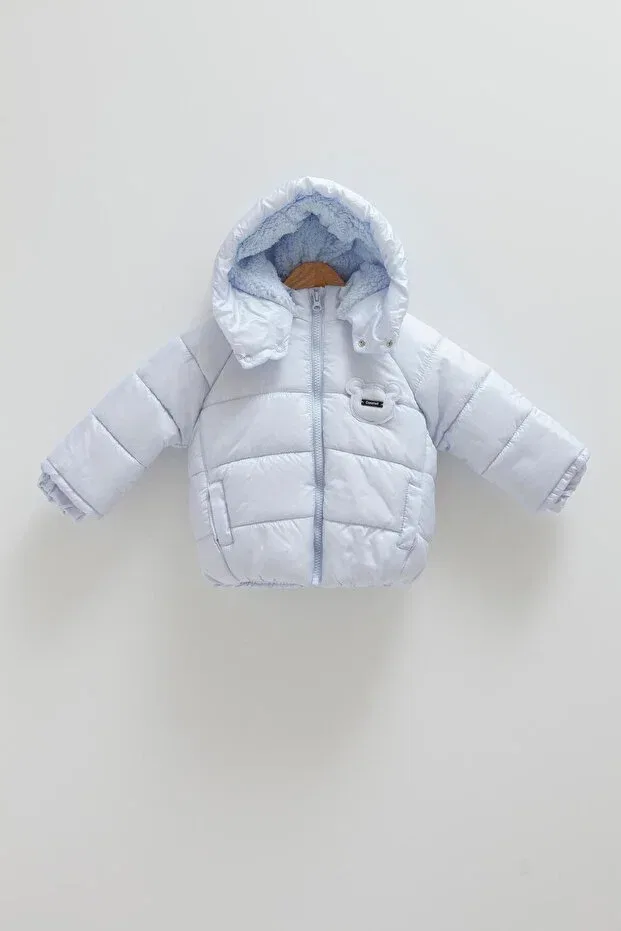 Детский пуховик для девочек с капюшоном Caramell, Blue