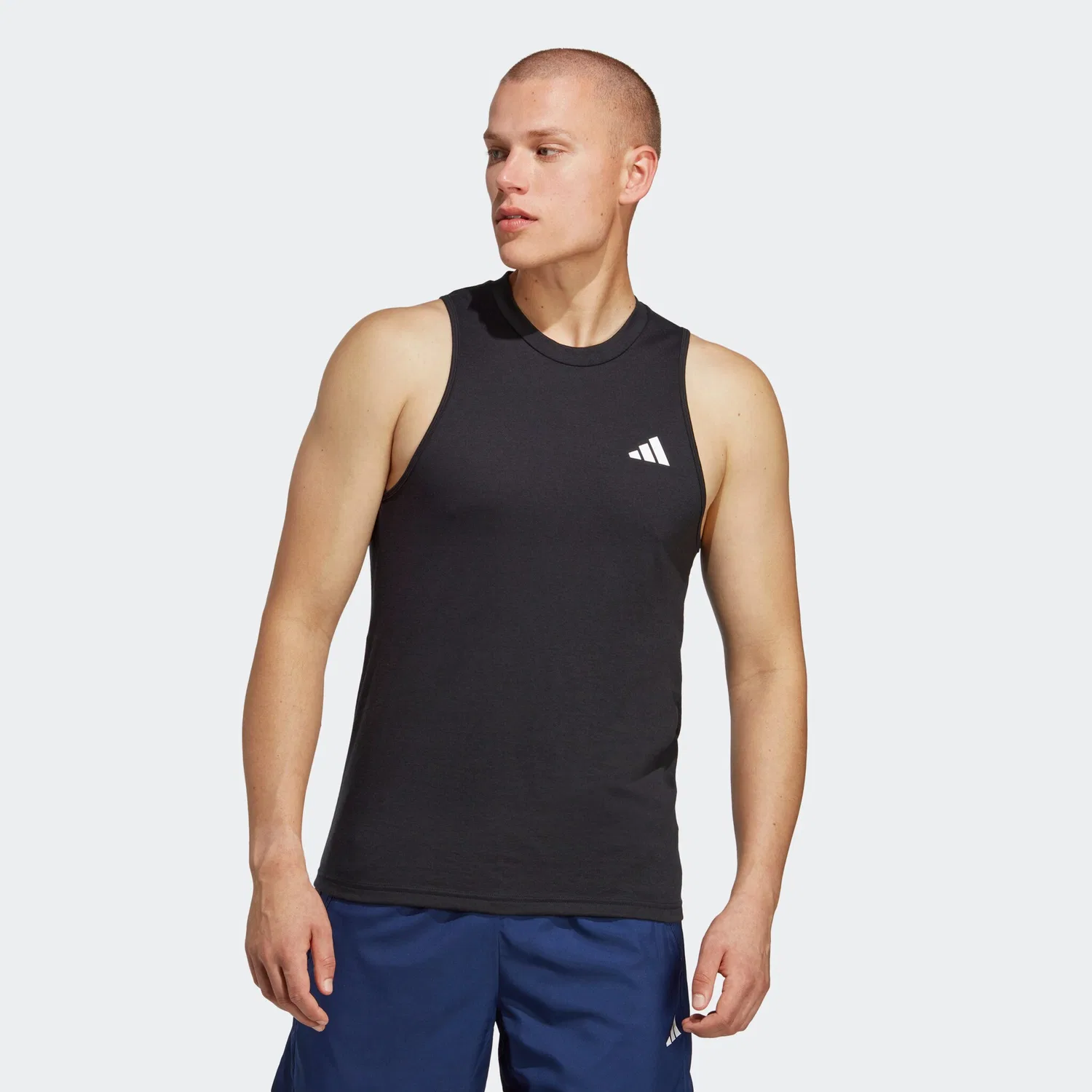 Мужской безрукавный тренировочный топ AEROREADY Adidas Performance, Black/White