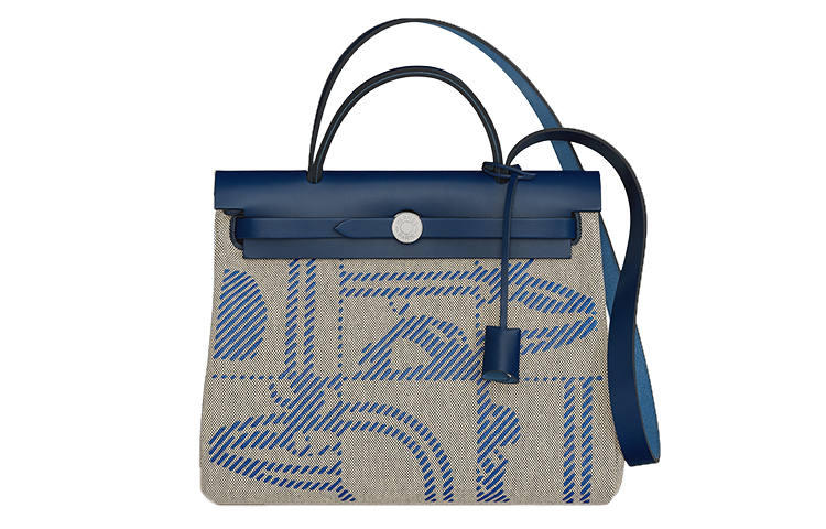 

HERMES Сумка через плечо на пояс Herbag Zip Hunter из кожи и холста