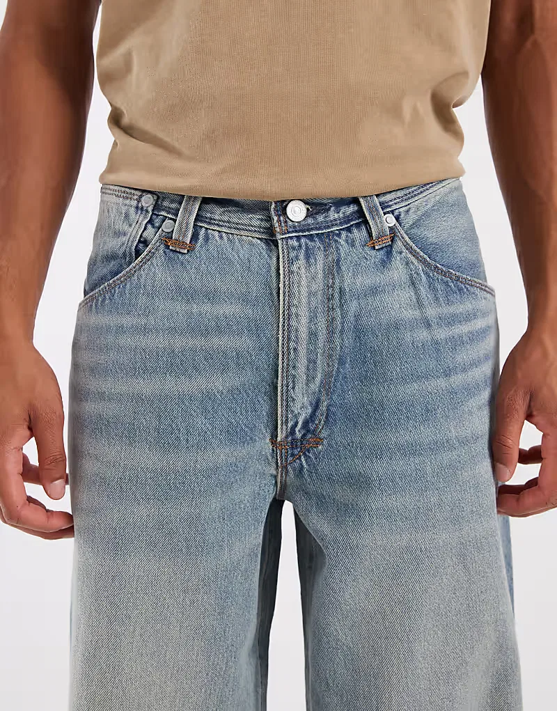 Джинсы Levi's Twisted Baggy Wide Leg светло-голубой — фото 4